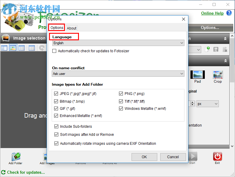 Fotosizer設(shè)置為中文的方法