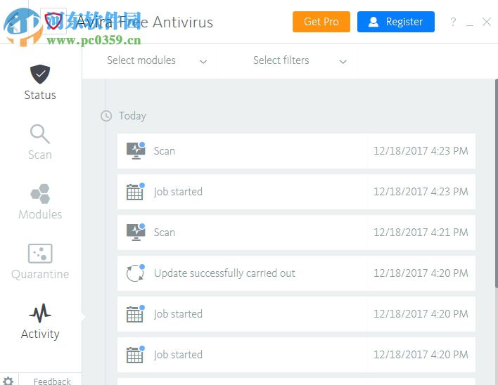 Avira Free Antivirus（小紅傘殺毒軟件）的使用方法