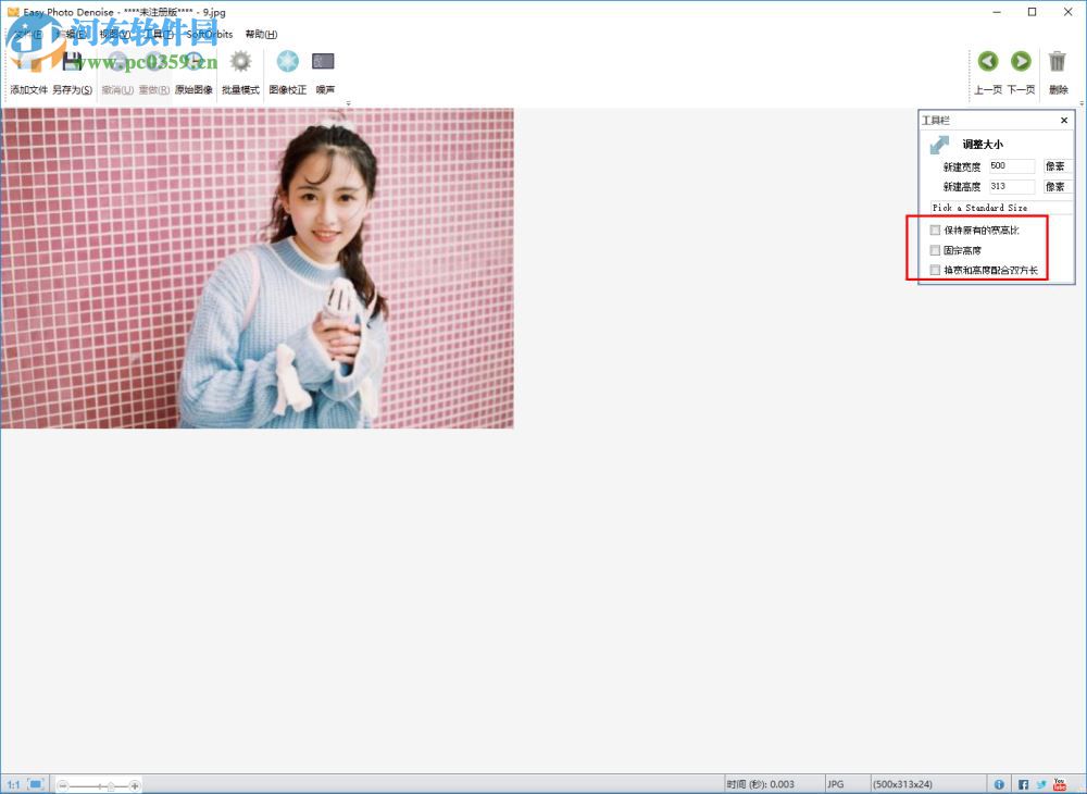 Easy Photo Denoise調(diào)整圖片大小的方法