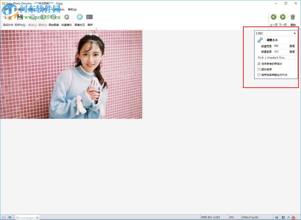 Easy Photo Denoise調(diào)整圖片大小的方法