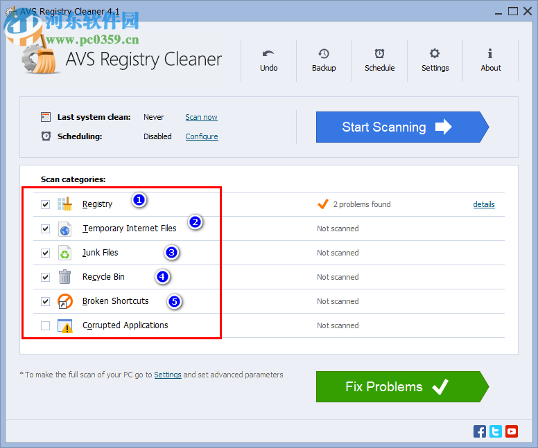 AVS Registry Cleaner清理注冊表垃圾的方法