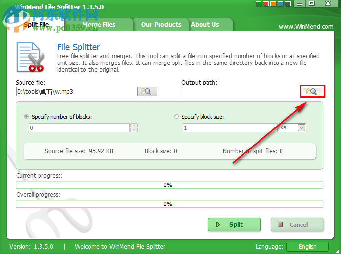 WinMend File Splitter如何等量分割一個MP3文件