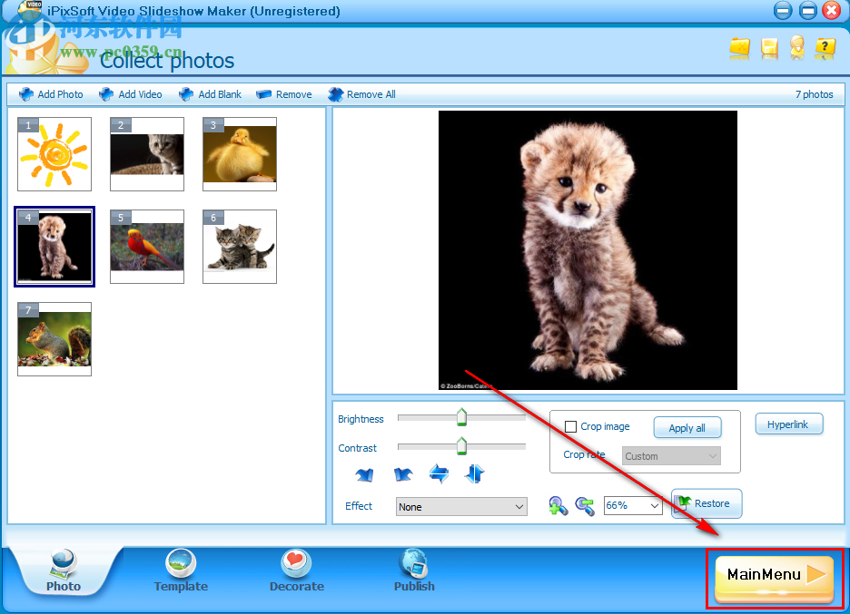 iPixSoft Video Slideshow Maker如何制作電子相冊