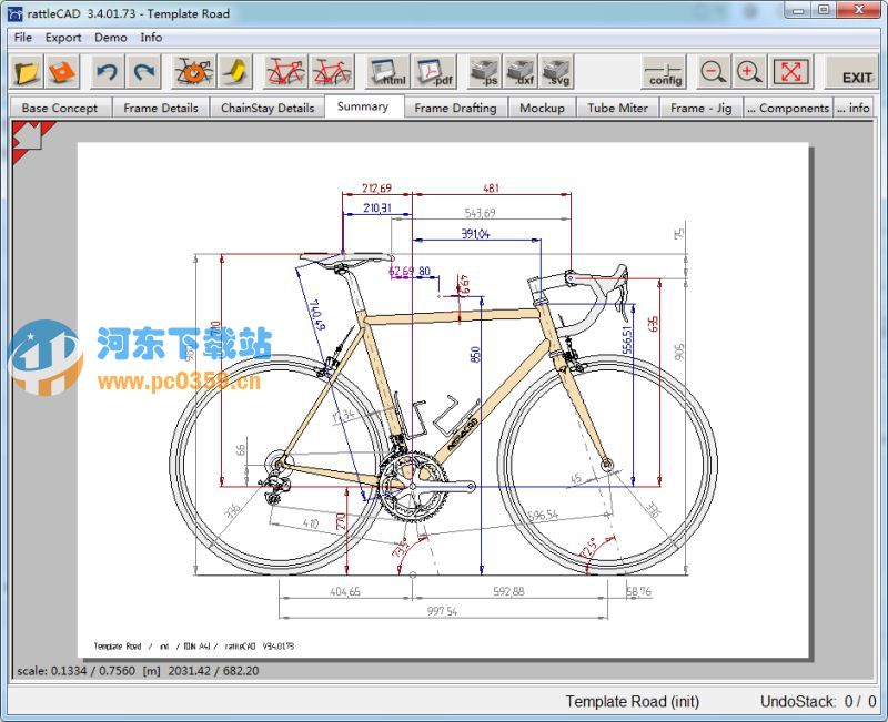 rattleCAD(自行車圖形及圖紙設計工具) 3.6.22 官方版