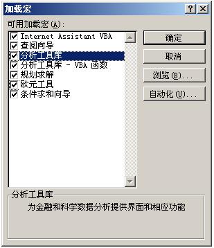 excel2003加載宏