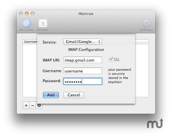 Horcrux Email Backup for mac 2.8