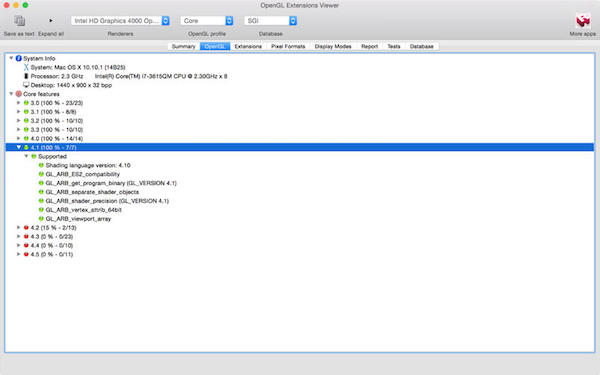opengl extensions viewer for mac 4.3.6