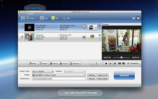 AnyMP4 MXF Converter Mac版 6.1.13