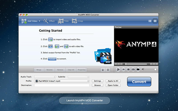 AnyMP4 MOD Converter Mac版 6.1.9