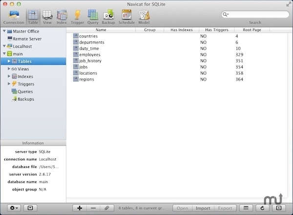 Navicat for SQLite for mac版 11.2.9