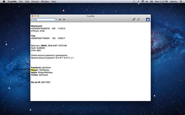 CryptMe Mac版 2.0