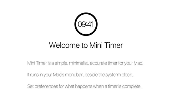 Mini Timer Mac版 1.0