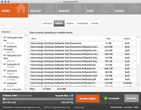 SpiderOakONE For Mac 6.1.3