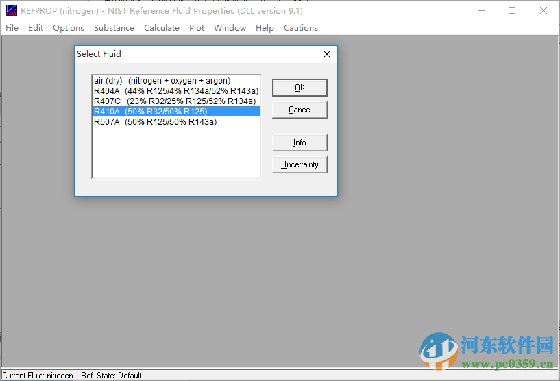 refprop(制冷劑物性查詢運算軟件)附中文教程 9.1 最新免費版