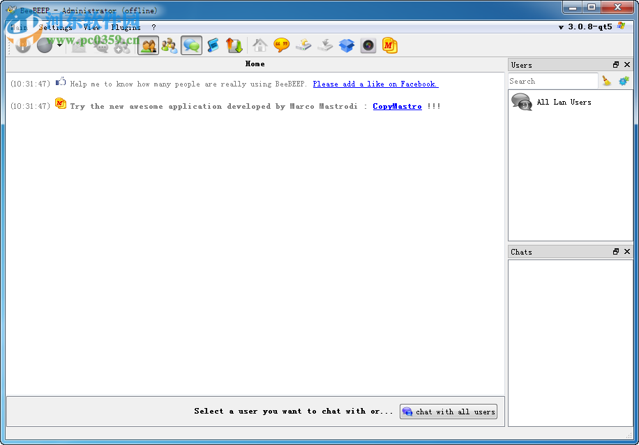 BeeBEEP(局域網(wǎng)聊天共享工具) 3.0.8 綠色版