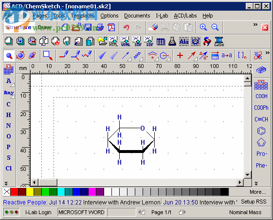 ChemSketch ACD 12.1下載(化學(xué)<a href=http://www.stslhw.cn/zt/jjht/ target=_blank class=infotextkey>繪圖軟件</a>) 中文漢化版