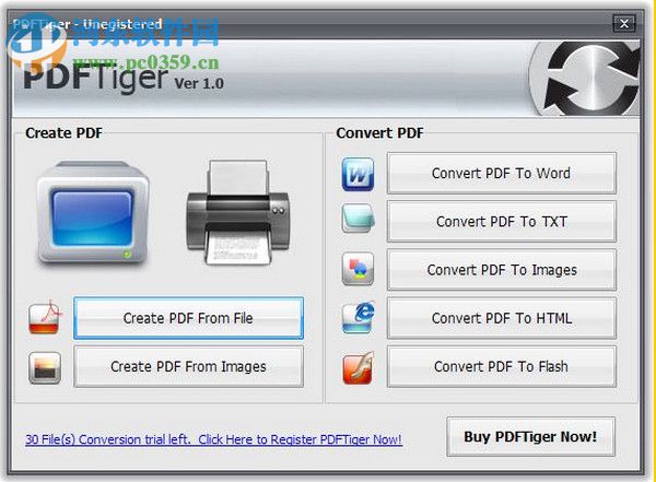 PDF轉(zhuǎn)換工具(PDFTiger)下載 1.0 注冊(cè)免費(fèi)版