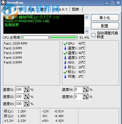 cpu風扇調(diào)速軟件(speedfan) 4.51 中文版