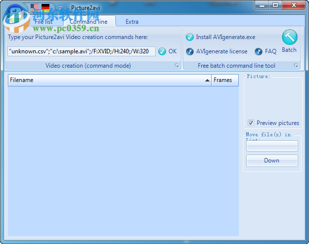 Picture2avi(圖片轉(zhuǎn)換為avi格式視頻) 2.6.4 免費(fèi)版