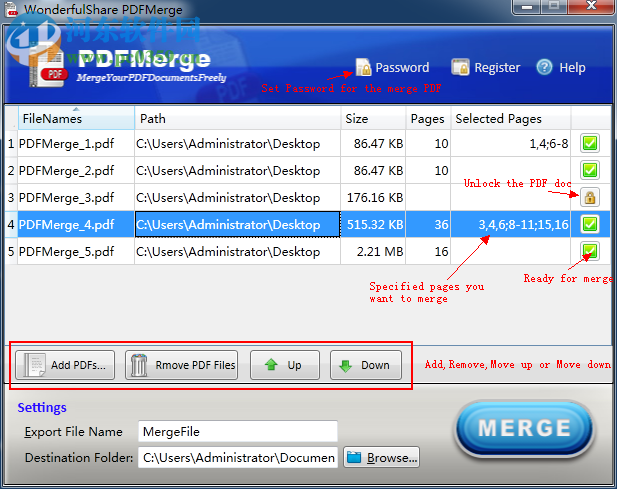 Wonderfulshare PDF Merge(PDF合并器) 3.1.1 官方版