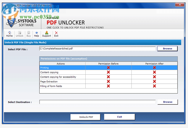 Free PDF Unlocker(PDF解鎖軟件) 1.0 免費(fèi)版