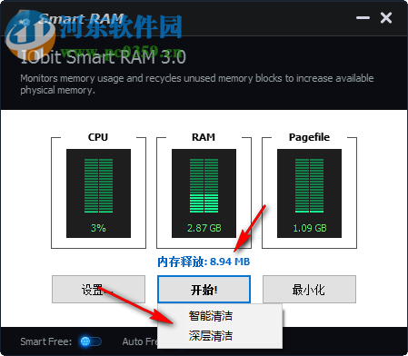 智能內(nèi)存釋放工具(iobit smart ram) 3.0 綠色中文版