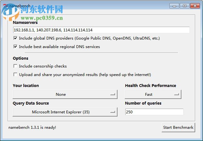 namebench下載(DNS測試工具) 1.3.1 綠色版