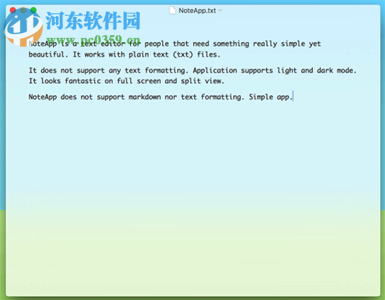 NoteApp純文本編輯器 for Mac 1.0
