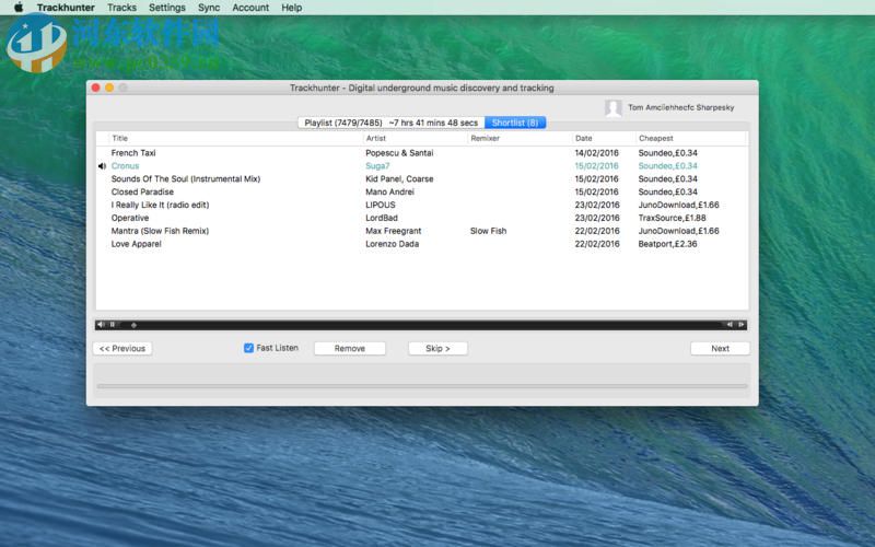 Trackhunter for Mac 1.15