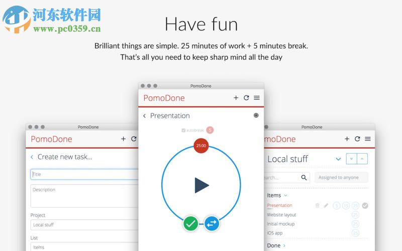 PomoDoneApp for Mac 1.0.19