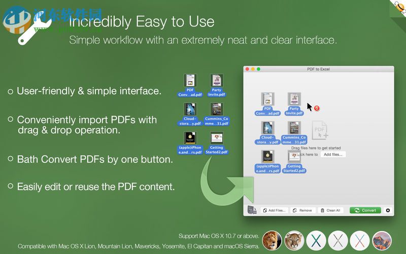 PDF to Excel for Mac(pdf轉(zhuǎn)excel轉(zhuǎn)換器) 1.7 免費(fèi)版