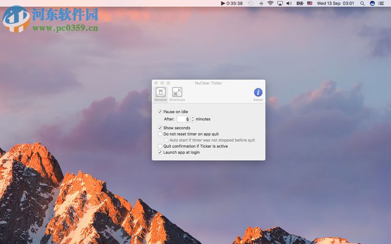 NuClear Ticker for mac(計(jì)時(shí)器軟件) 1.0 免費(fèi)版