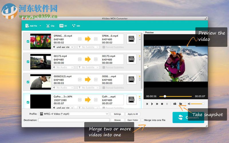 4Video MOV Converter for mac(視頻格式轉(zhuǎn)換器) 5.1.53 免費(fèi)版