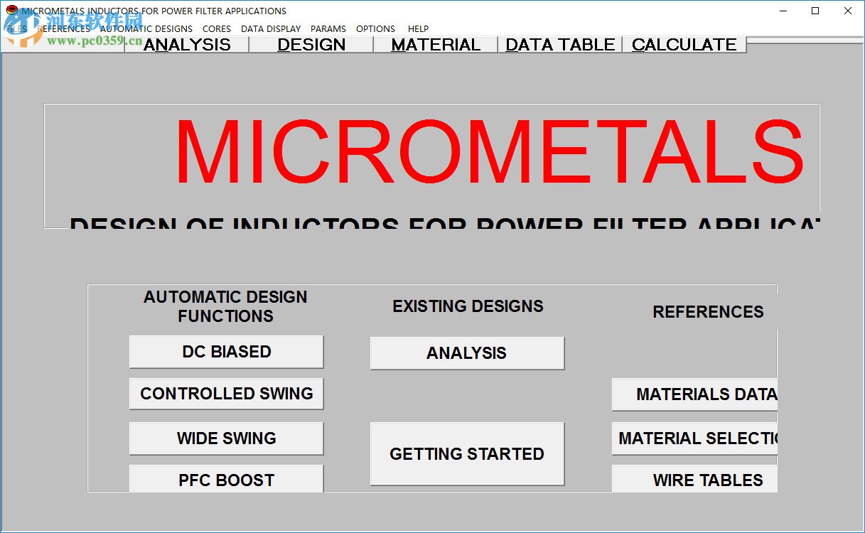 MICROMETALS(電感設(shè)計軟件) 1.1 綠色版