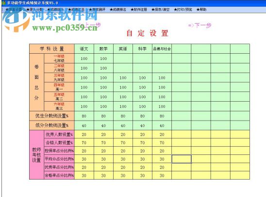 多功能學生成績統(tǒng)計系統(tǒng)下載 5.0 綠色版