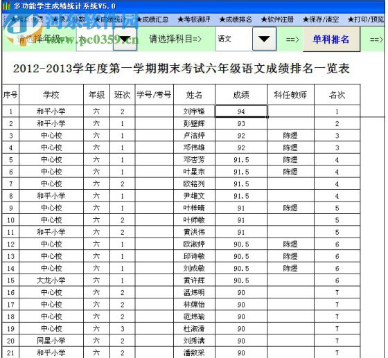 多功能學生成績統(tǒng)計系統(tǒng)下載 5.0 綠色版