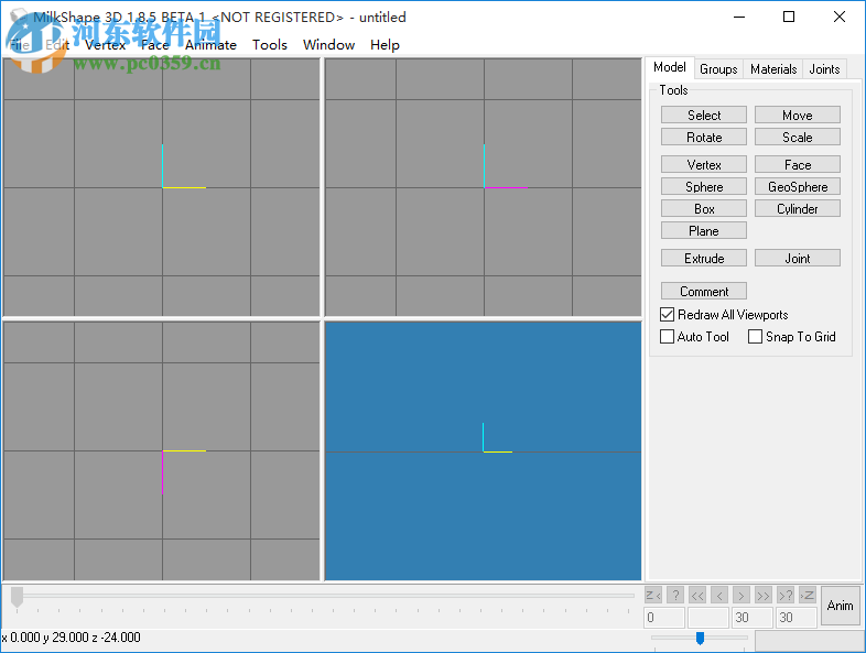 Milkshape 3D下載(3D游戲模型制作) 1.85 破解版