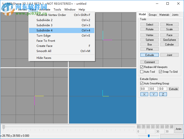 Milkshape 3D下載(3D游戲模型制作) 1.85 破解版