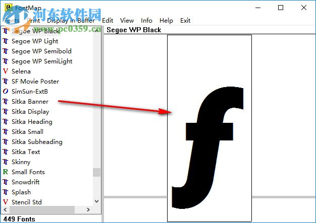 Font Map(電腦系統(tǒng)字體查看工具) 2.4.1 綠色版