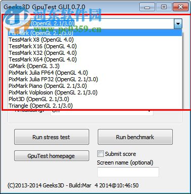 Geeks3D GpuTest GUI(顯卡性能測(cè)試軟件) 0.7.0 綠色版