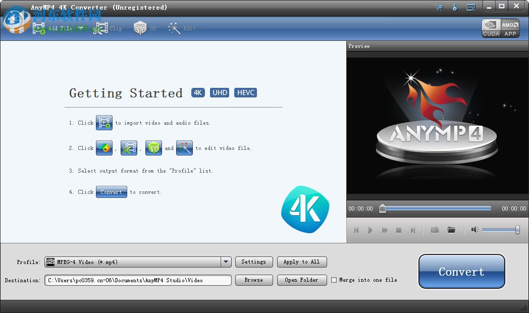 AnyMP4 4K Converter(高清MP4視頻轉(zhuǎn)換器)