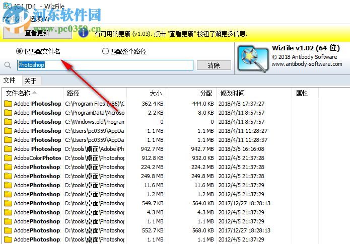 WizFile(文件快速搜索工具) 2.06 綠色版