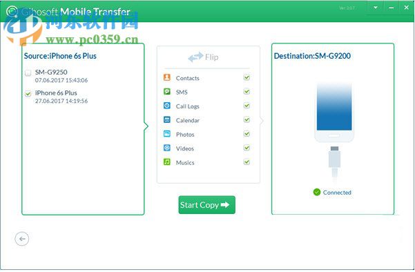 Gihosoft Mobile Transfer(手機(jī)數(shù)據(jù)傳輸軟件) 1.1 官方版