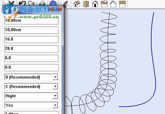 Helix along curve(SketchUp曲線螺旋插件) 0.9.0 最新免費(fèi)版