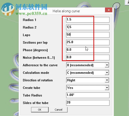 Helix along curve(SketchUp曲線螺旋插件) 0.9.0 最新免費(fèi)版