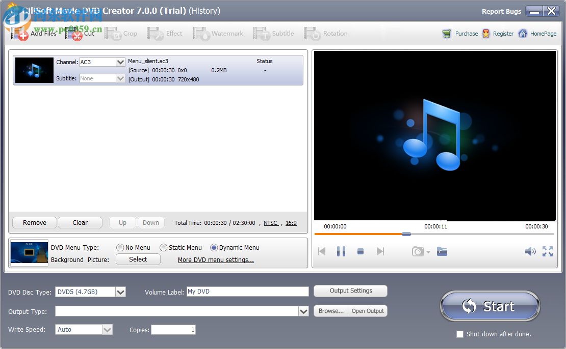 GiliSoft Movie DVD Creator(DVD刻錄軟件) 7.0.0 破解版