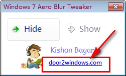 Windows 7 Aero Blur Tweaker(窗口去磨砂工具) 1.0 綠色免費(fèi)版