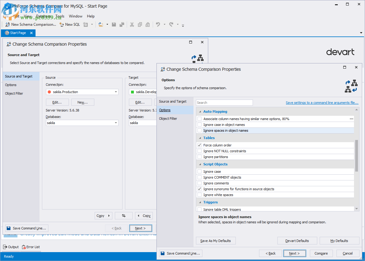 dbForge Schema Compare for MySQL(數(shù)據(jù)庫(kù)比較工具) 4.2.35 官方版