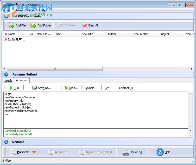 PDF文件重命名工具(Boxoft PDF Renamer)