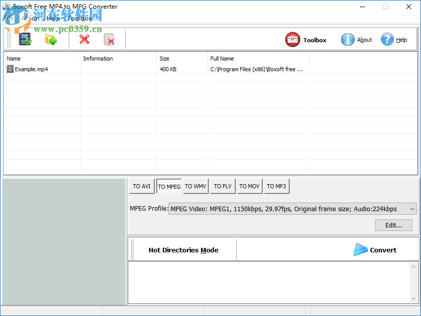 Boxoft Free MP4 to MPG Converter(MP4轉(zhuǎn)MPG工具) 1.0 官方版